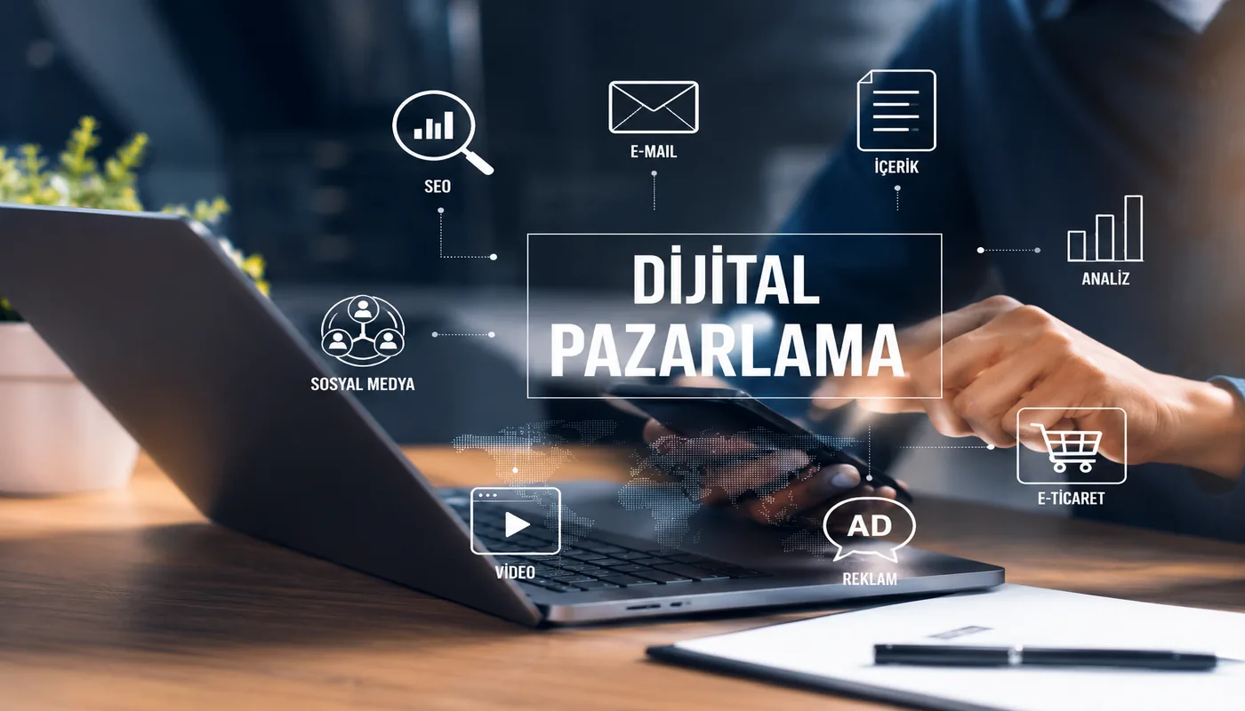 Dijital pazarlama stratejileri ve SEO odaklı modern çalışma alanı