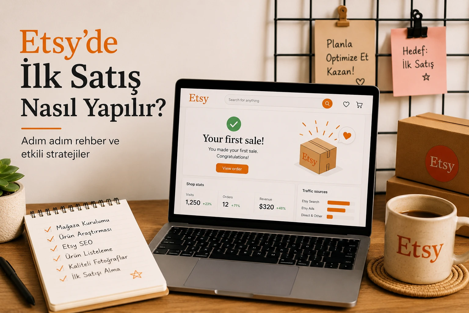 Etsy'de ilk satış ne kadar sürede gelir?